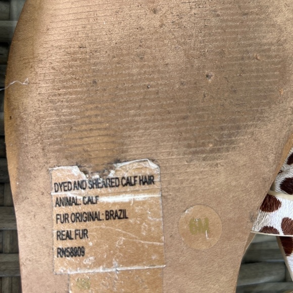 Gianni Bini Calf Hair Strappy Sandals Size 6 - Picture 8 of 12